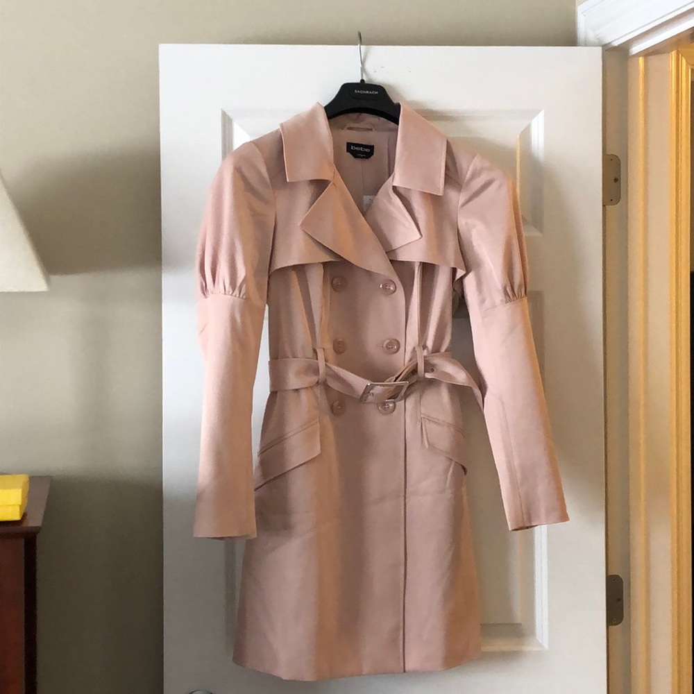 Bebe NWT blush pink trench coat